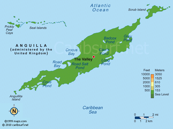Anguilla Elevation Map