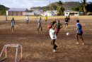 Gros Islets Youth likes to play Football (Soccer) after 5 pm, when the Heat is gone