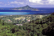 View from a hill on the island of Carriacou