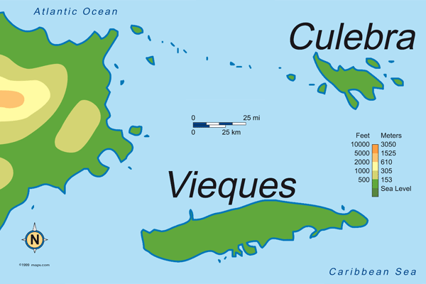 map of vieques puerto rico - maping resources