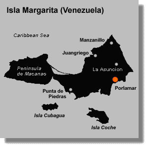 Map of Isla Margarita